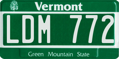 VT license plate LDM772