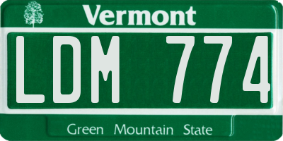 VT license plate LDM774