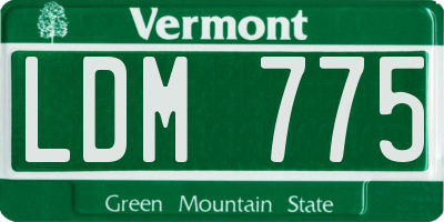 VT license plate LDM775