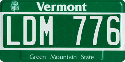 VT license plate LDM776