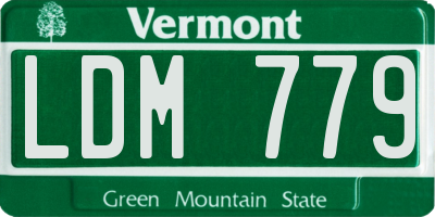 VT license plate LDM779
