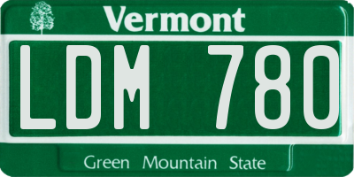 VT license plate LDM780