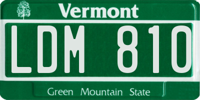 VT license plate LDM810