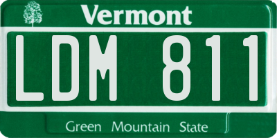 VT license plate LDM811