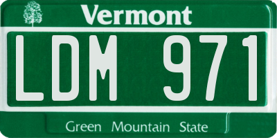 VT license plate LDM971