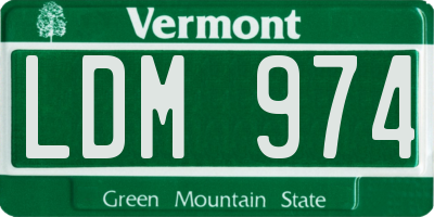 VT license plate LDM974