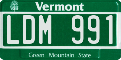 VT license plate LDM991