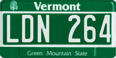 VT license plate LDN264