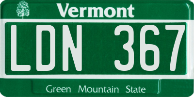 VT license plate LDN367