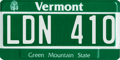 VT license plate LDN410