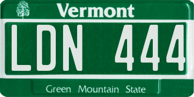 VT license plate LDN444