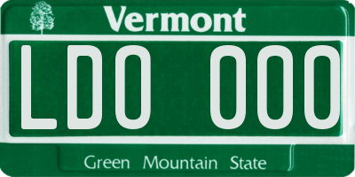 VT license plate LDO000