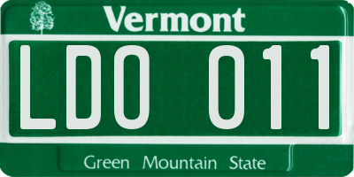 VT license plate LDO011
