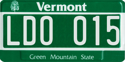 VT license plate LDO015