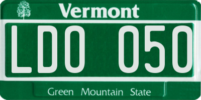 VT license plate LDO050