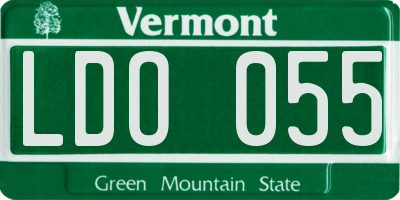 VT license plate LDO055