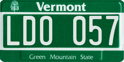 VT license plate LDO057