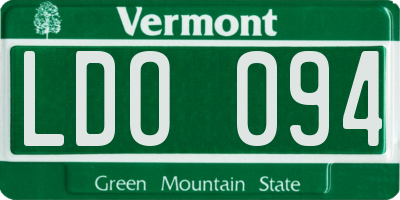 VT license plate LDO094
