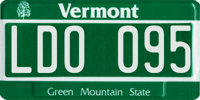 VT license plate LDO095
