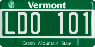 VT license plate LDO101
