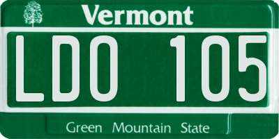 VT license plate LDO105