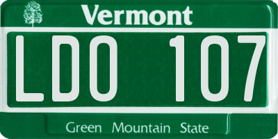 VT license plate LDO107