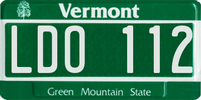 VT license plate LDO112