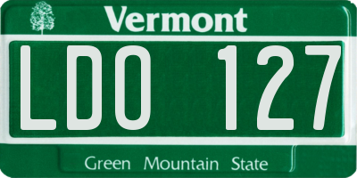 VT license plate LDO127
