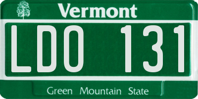 VT license plate LDO131