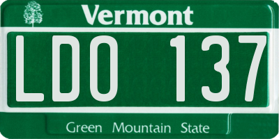VT license plate LDO137