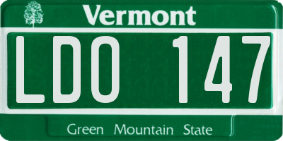 VT license plate LDO147