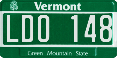 VT license plate LDO148