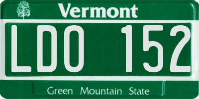 VT license plate LDO152