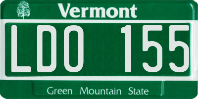 VT license plate LDO155