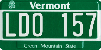 VT license plate LDO157