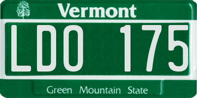 VT license plate LDO175