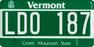 VT license plate LDO187