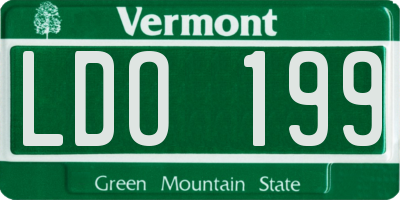 VT license plate LDO199