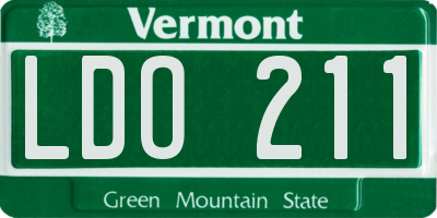VT license plate LDO211
