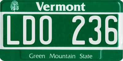 VT license plate LDO236