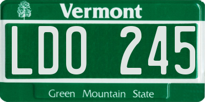 VT license plate LDO245