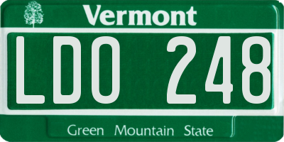 VT license plate LDO248