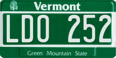 VT license plate LDO252