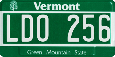 VT license plate LDO256