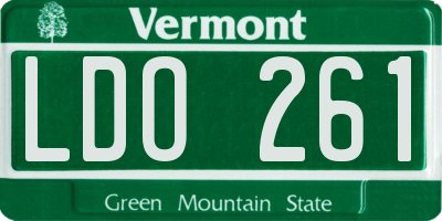 VT license plate LDO261