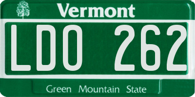 VT license plate LDO262