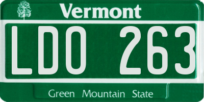 VT license plate LDO263