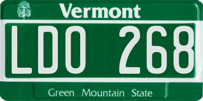VT license plate LDO268