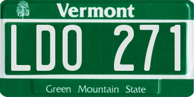 VT license plate LDO271