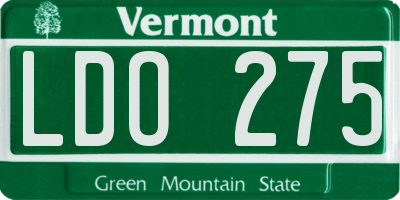 VT license plate LDO275